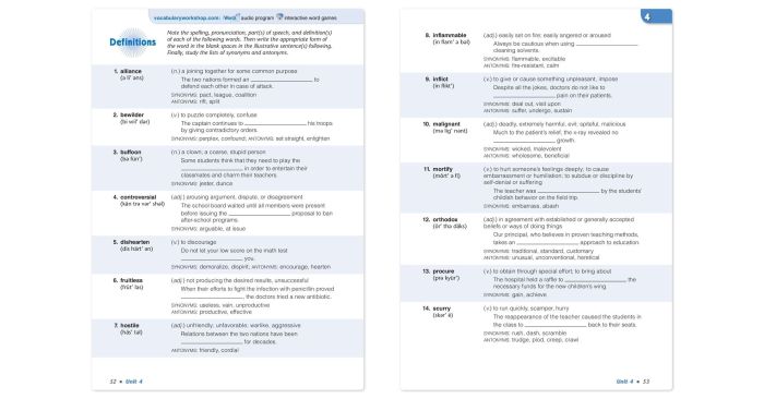 Vocabulary workshop level c unit 4