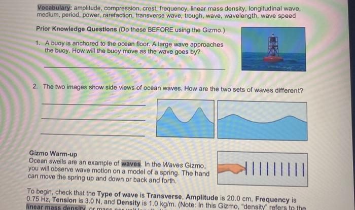 Longitudinal wave gizmo answer key