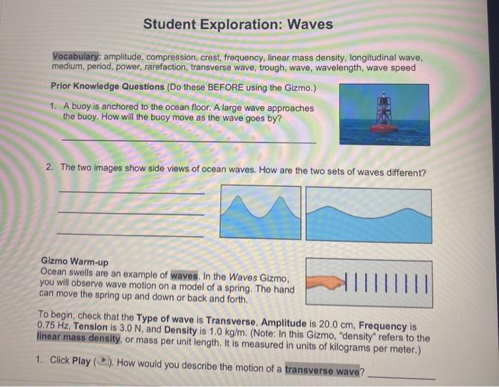 Longitudinal wave gizmo answer key