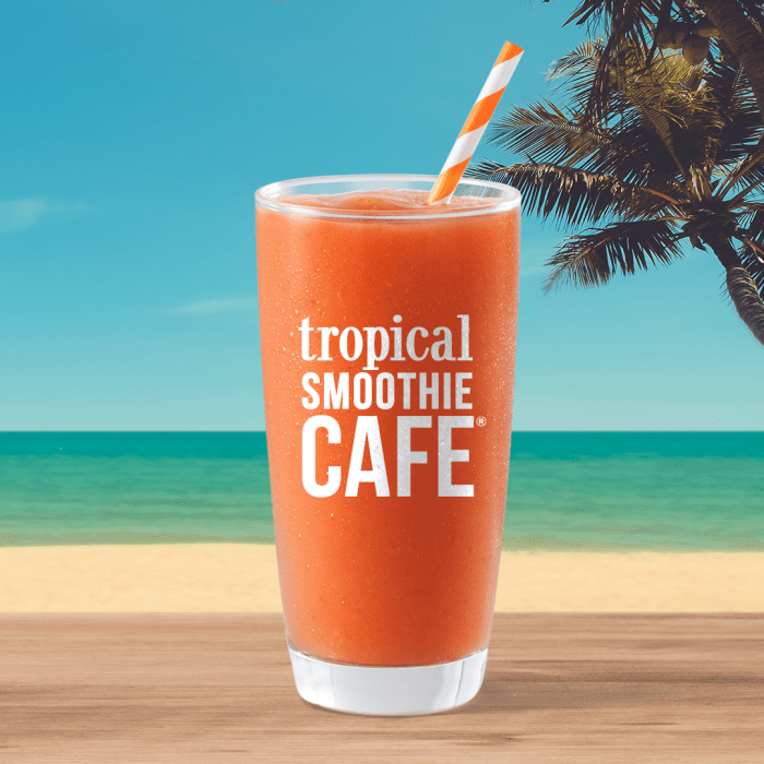 Tropical smoothie sunrise sunset recipe