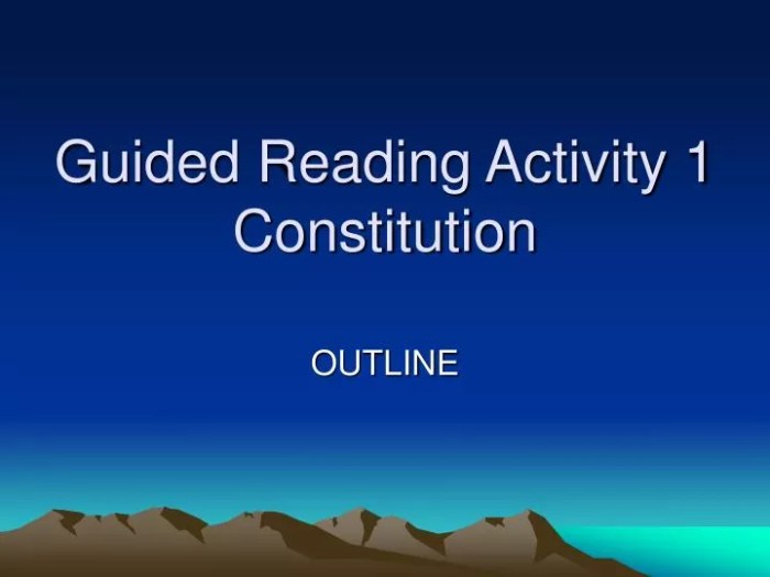 Guided reading activity the constitution