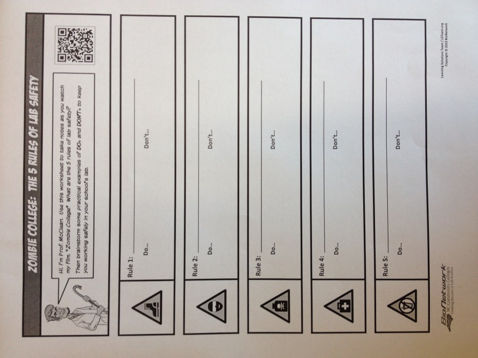 Safety lab worksheet zombie answer key kidz activities excel db education nature college