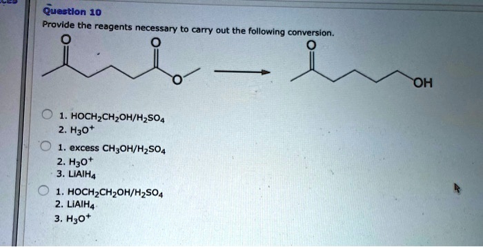 What reagents are suitable to carry out the following conversion