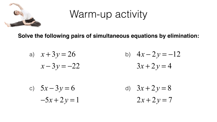 Solving systems of linear equations substitution worksheet